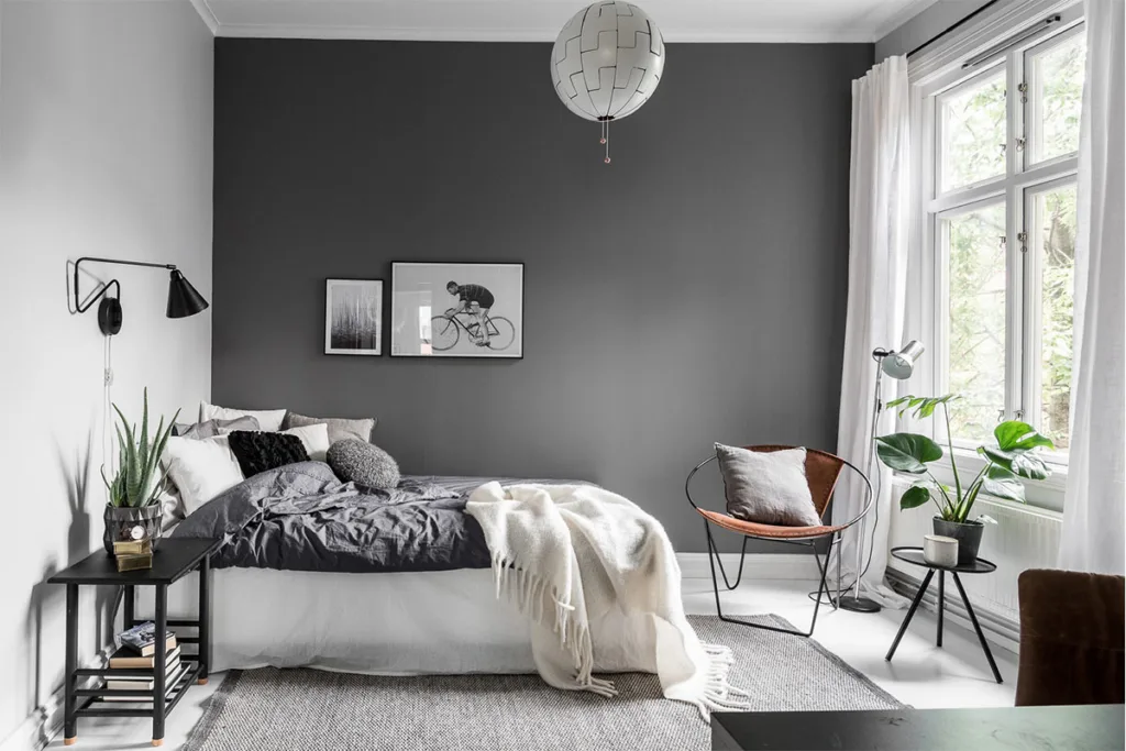 Kamar dengan Nuansa Monokrom