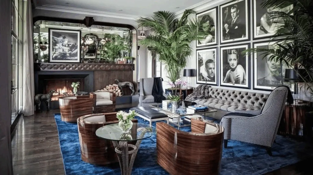 Ruang Tamu Gaya Art Deco
